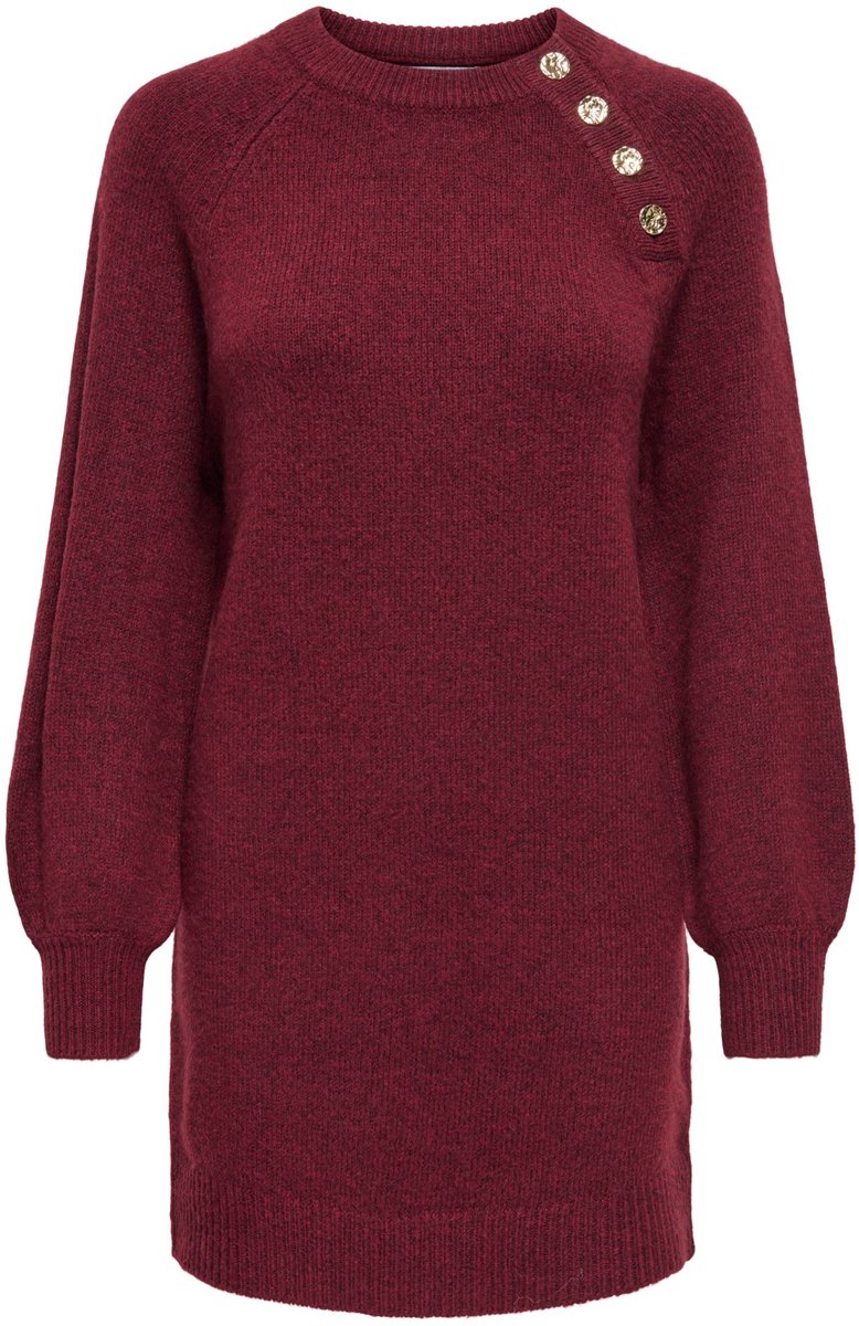 ONLY - ONLEMMA LIFE LS BUTTON ONEC DRESS CC KNT - Dames - Mini jurken
