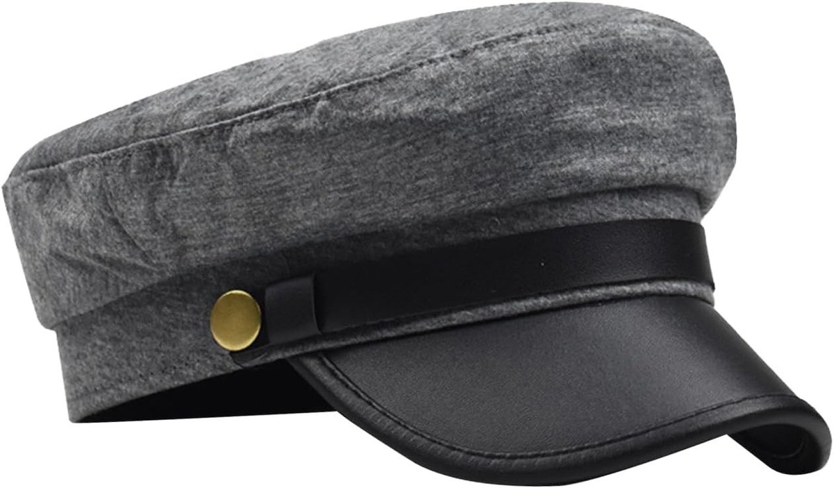 Retro Flat Top Cap voor Vintage Driver Kostuum - Perfect voor Taxi Thema Feestjes en Evenementen