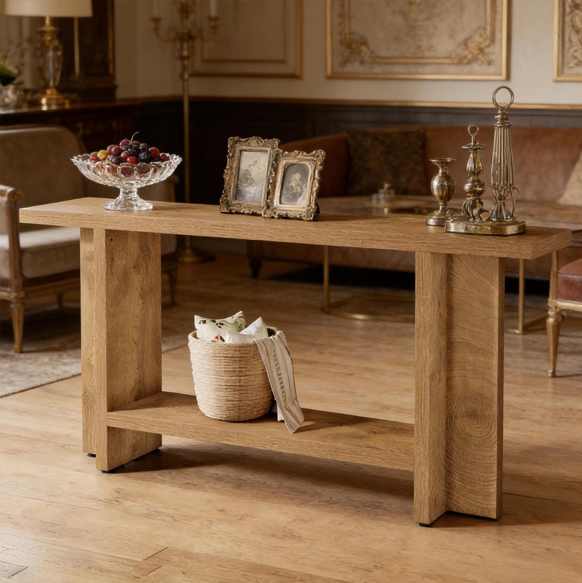 MODFU - Sidetable - Landelijk - Bruin - MDF - 150 X 30 X 80 Cm