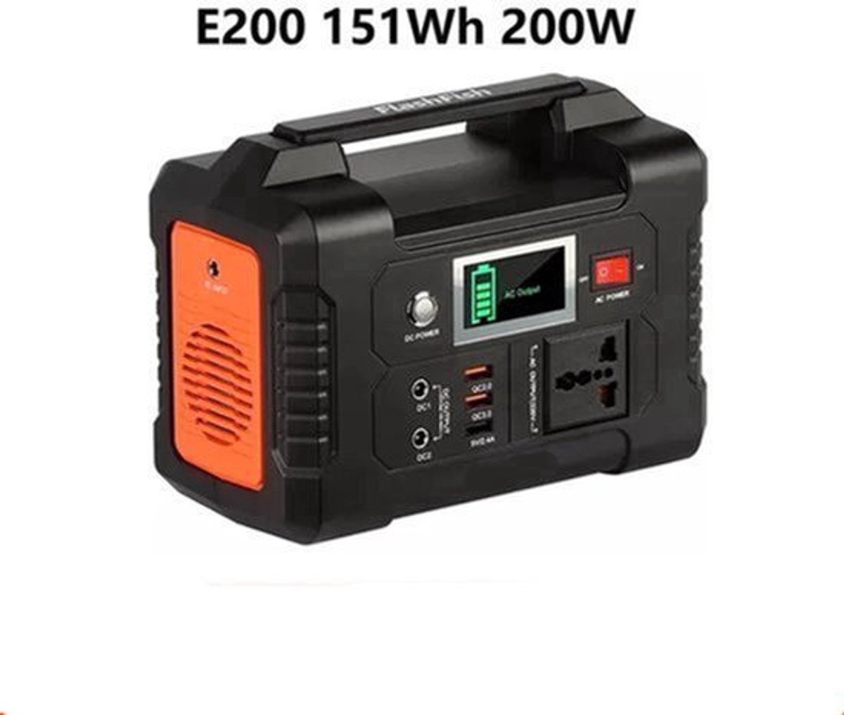 Draagbare Power Station – Mobiele Accu – Noodstroomvoorziening – Camping Batterij – 151Wh Capaciteit – 200W AC Uitgang