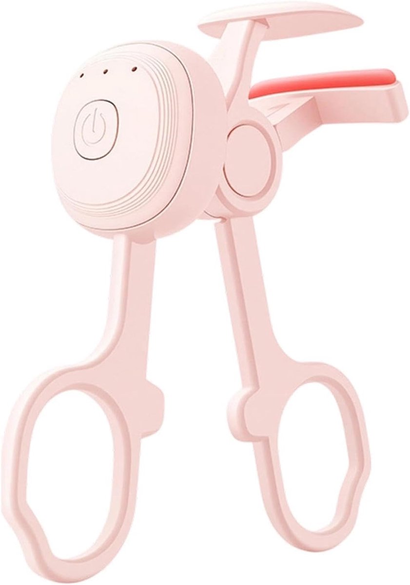 Elektrische wimperkruller, verwarmde wimperkruller met USB-oplading, draagbaar wimperkrulgereedschap voor langdurig gekrulde wimpers, compact voor thuis, kantoor, reizen en speciale gelegenheden-Roze