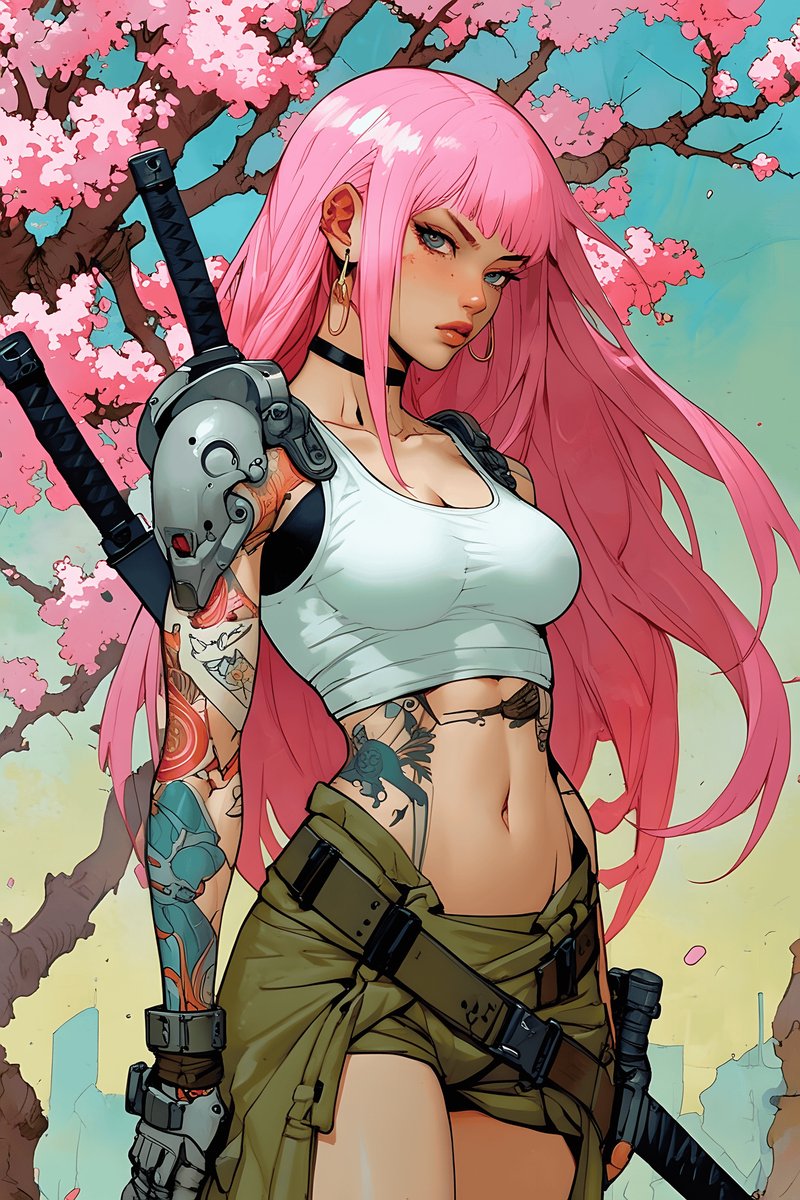 Strijder Poster - Roze - Meisje - Actie - Stoere - Unieke - posters - formaat 70x100cm - Wanddecoratie - L2767MT