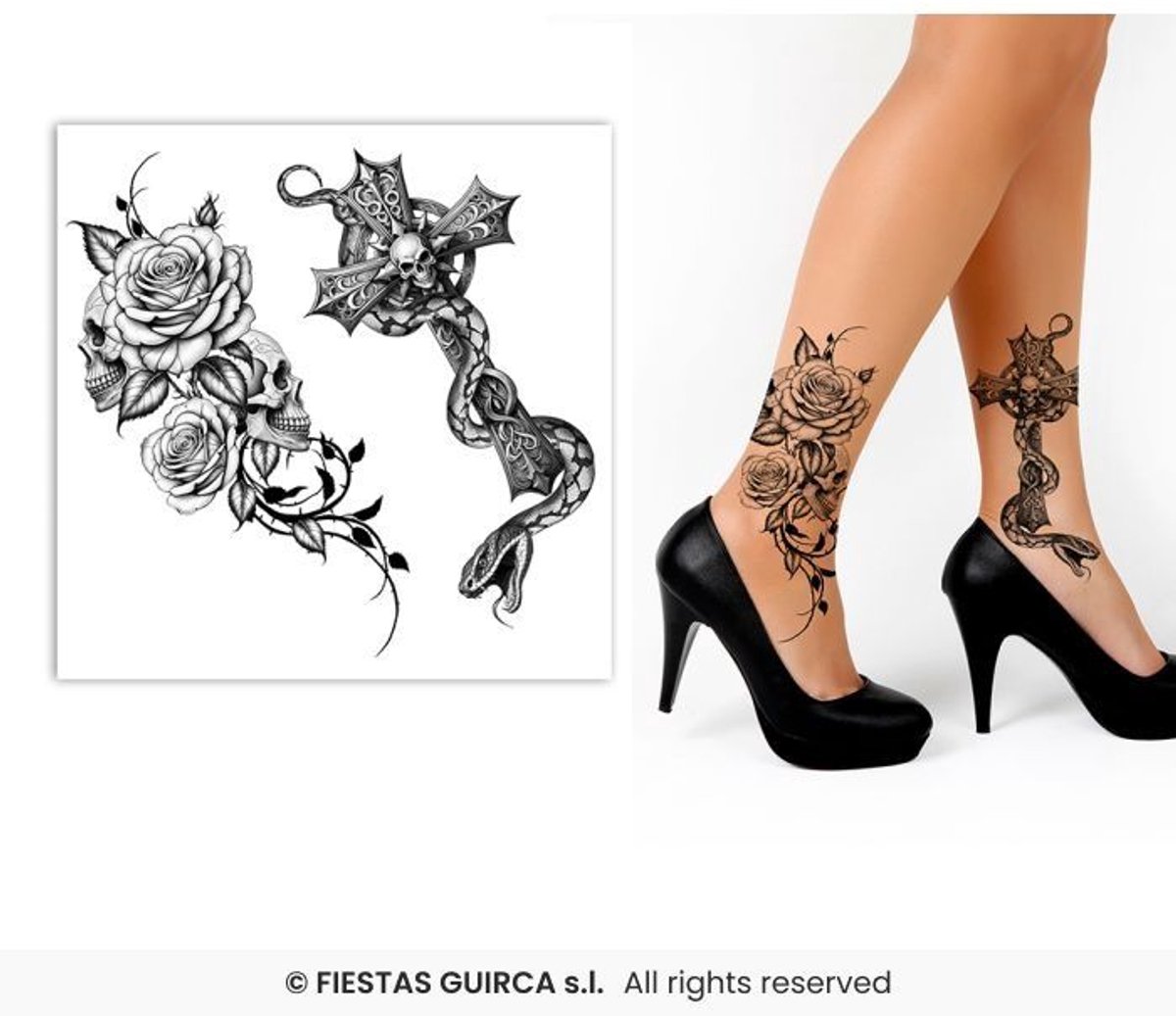 Neptattoo Schedels & Kruis