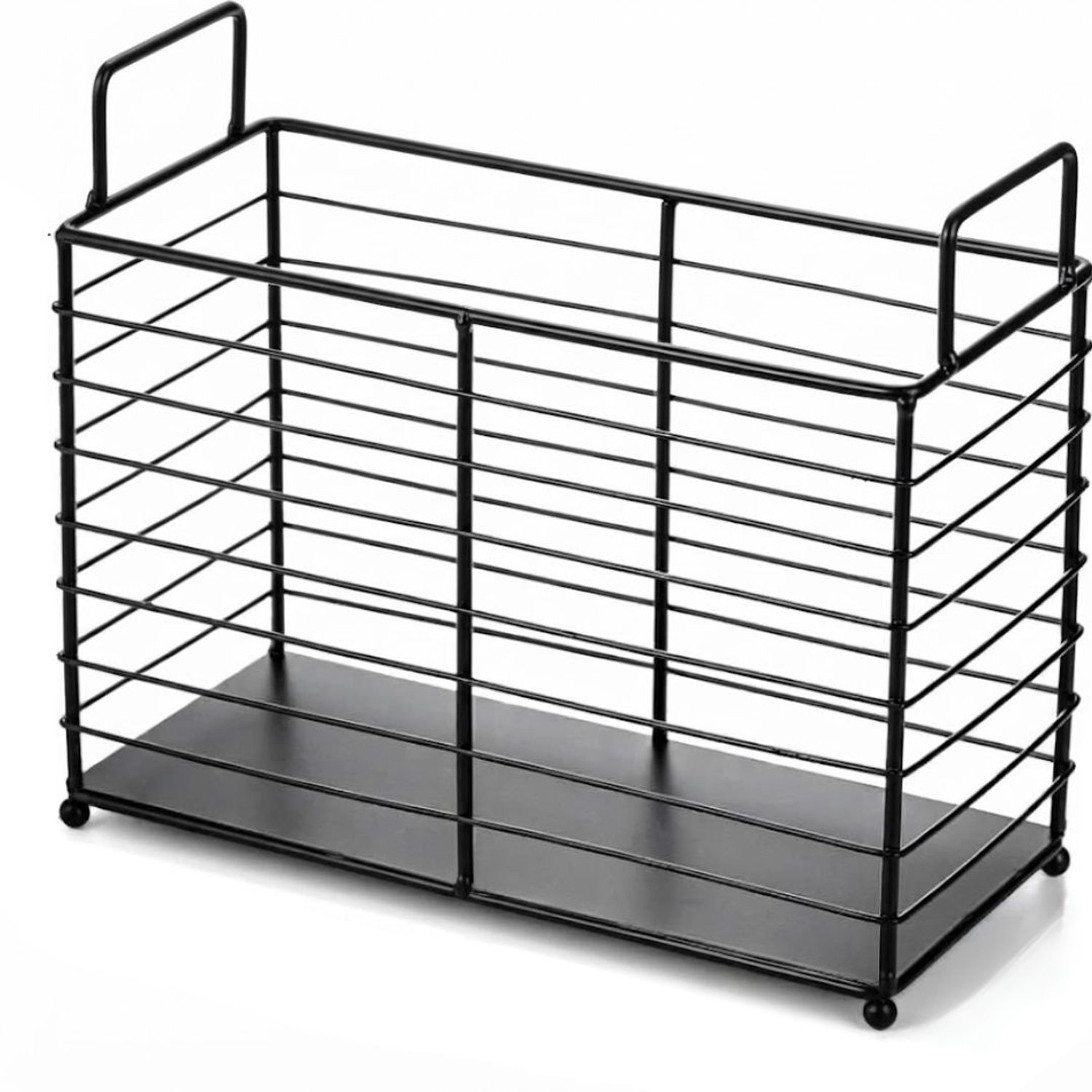 Vantivo® Krantenbak - Lectuurmand - Krantenmand-Zwart