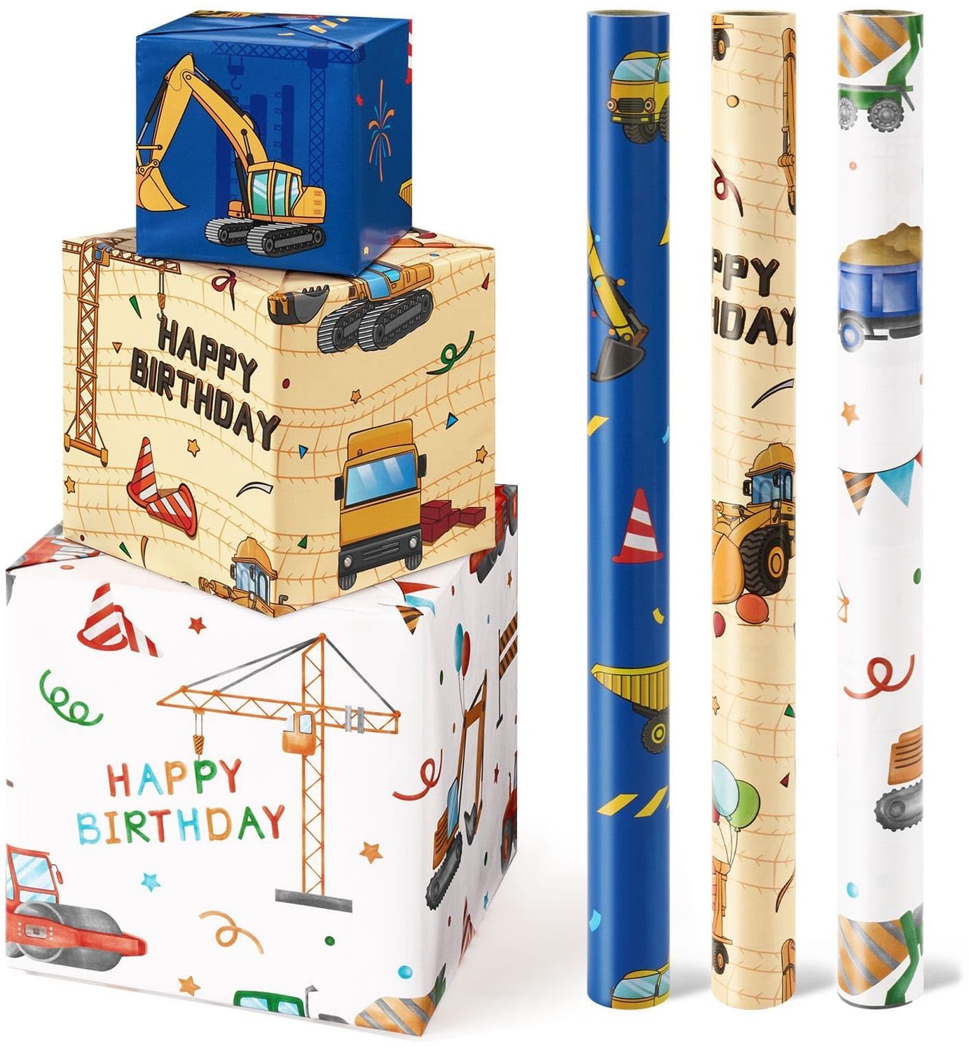Bouw Cadeaupapier Rolset