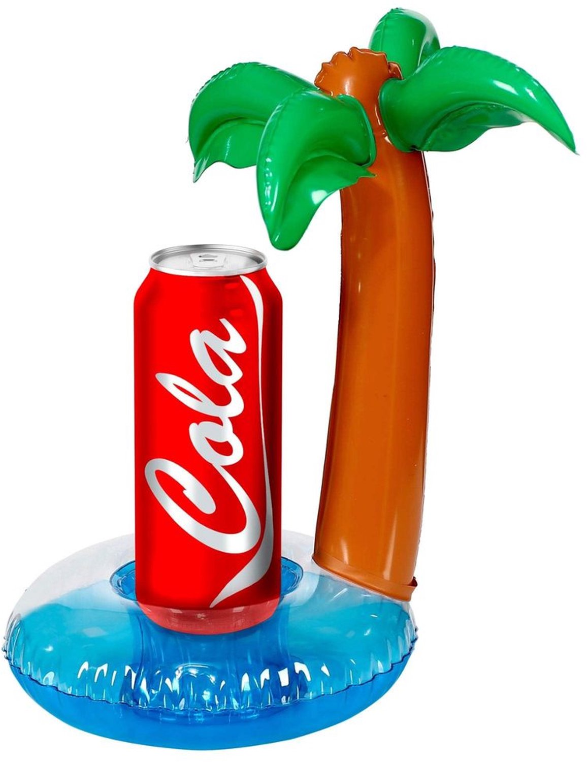 Blikjeshouder Opblaasbaar Palm - Drankhouder Zwembad - Feestaccessoire - Zomer - Cocktail - 30 cm Hoogte / 20 cm Diameter