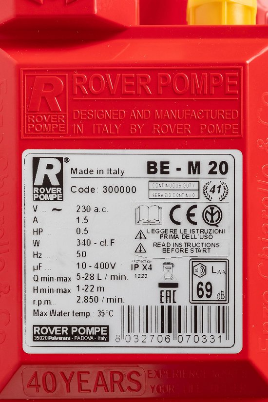 20 elektrische borstel waterpomp 0,5 pk — afbeelding 3