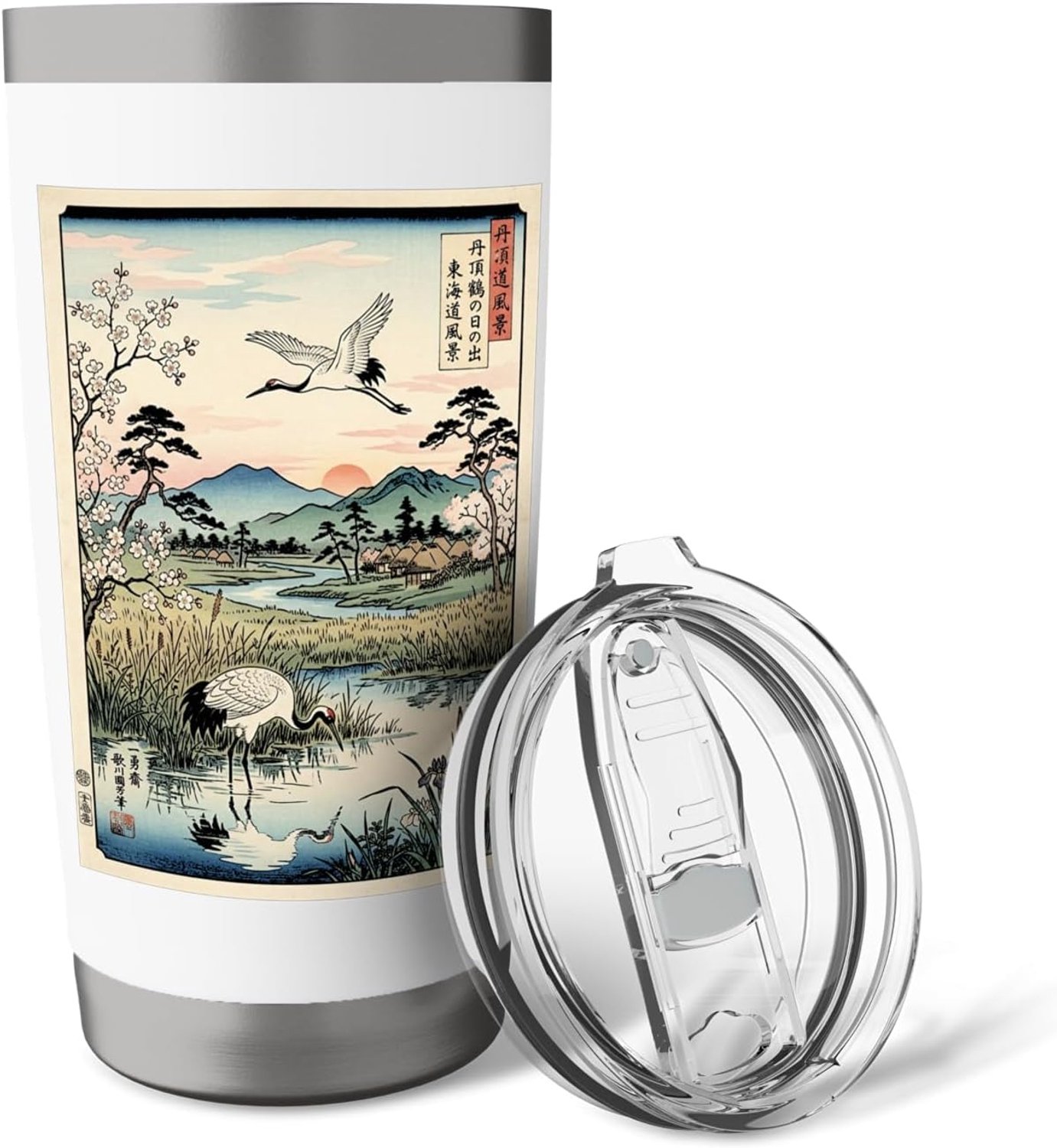 Japanse houten snijkunst, dubbelwandige thermobeker