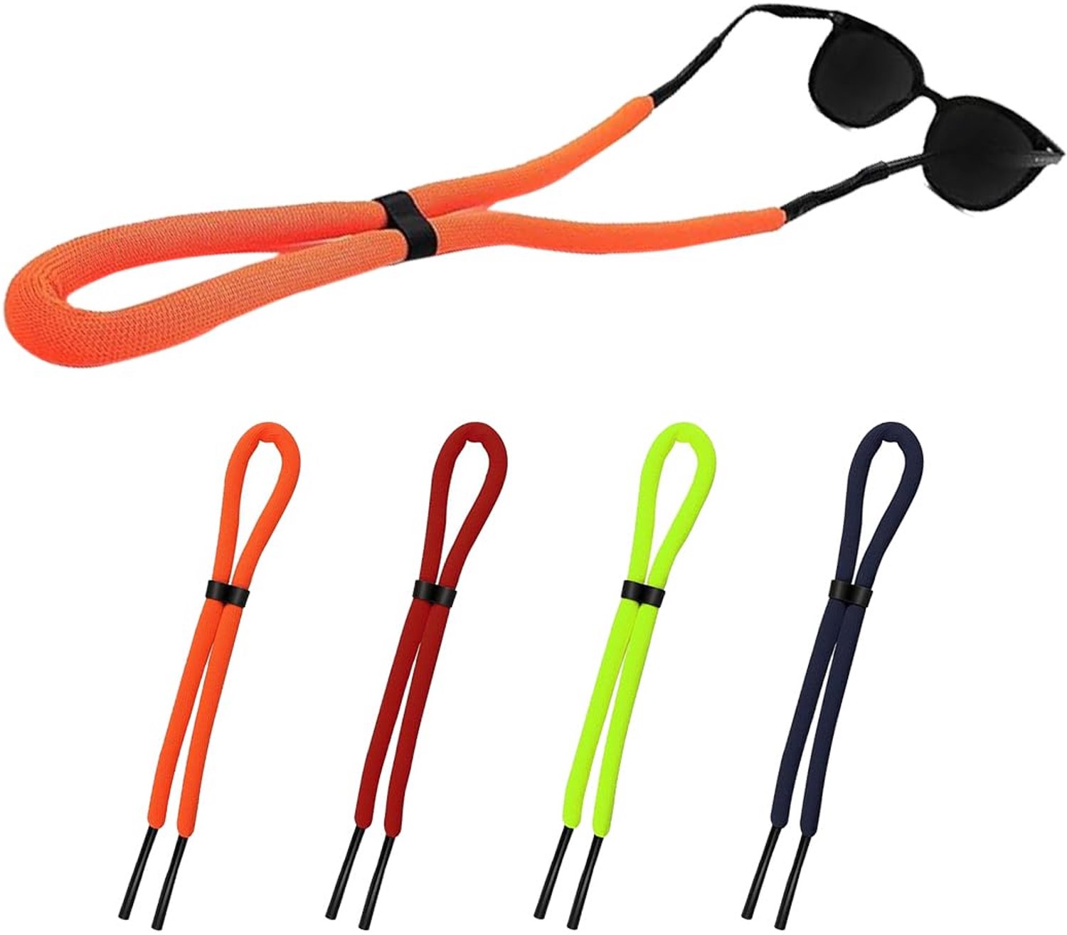 Brillenbanden 4 Stuks - Verstelbaar 70 cm - Antiverlies - Zwevend - Voor Watersport - Hoogwaardig Polyester - Zonnebrilriem