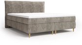 Mörgenn Boxspring Fjord - Pocketvering in Box en Matras - Latex Topper - Olijfgroen - 200x220 cm - Inclusief Dekbed en Kussens