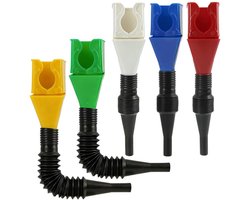 Flexibele olie trechter set van 5 - Voor auto en huishouden