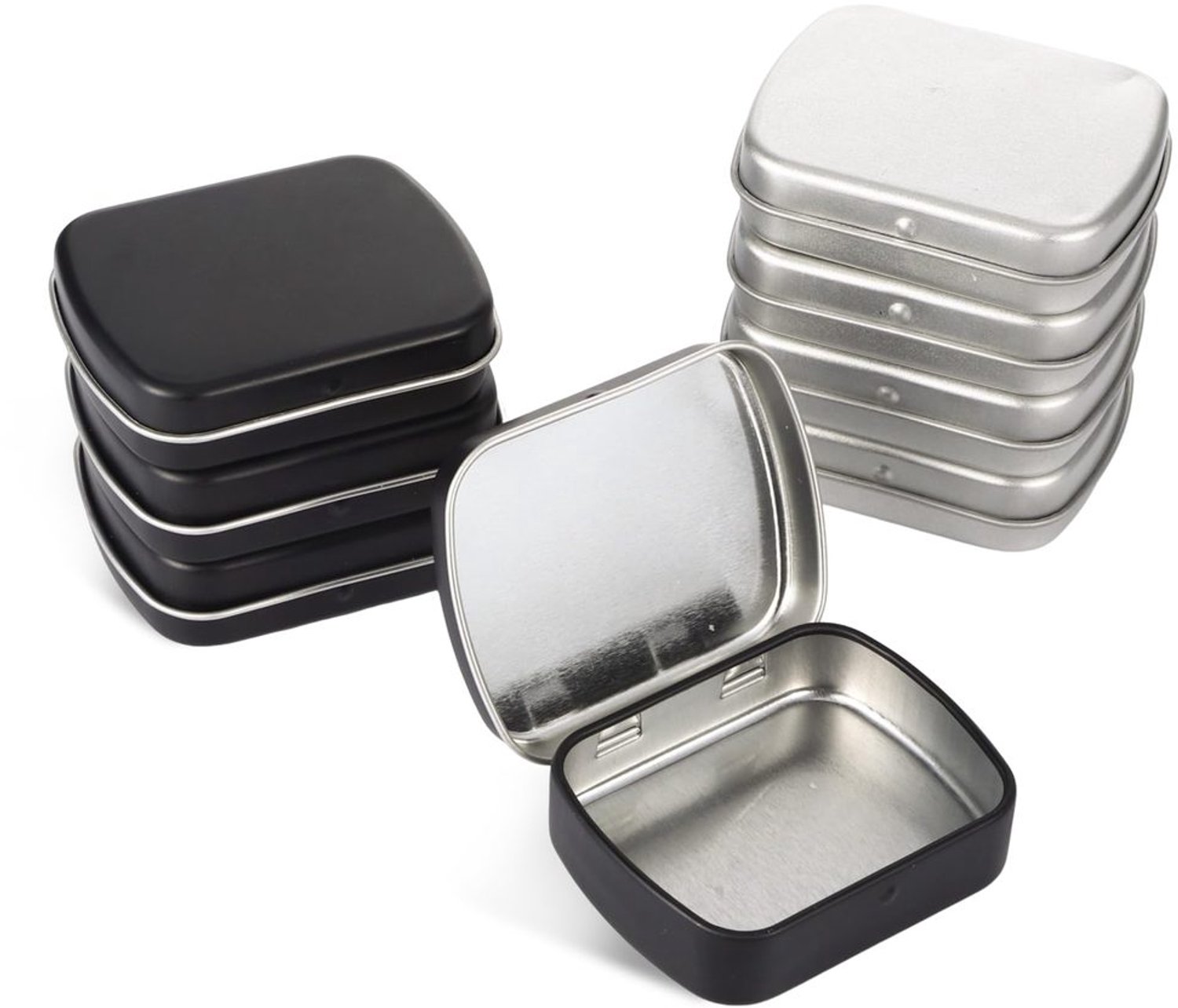 Set van 8 Rectangulaire Metaalboxen met Deksel
