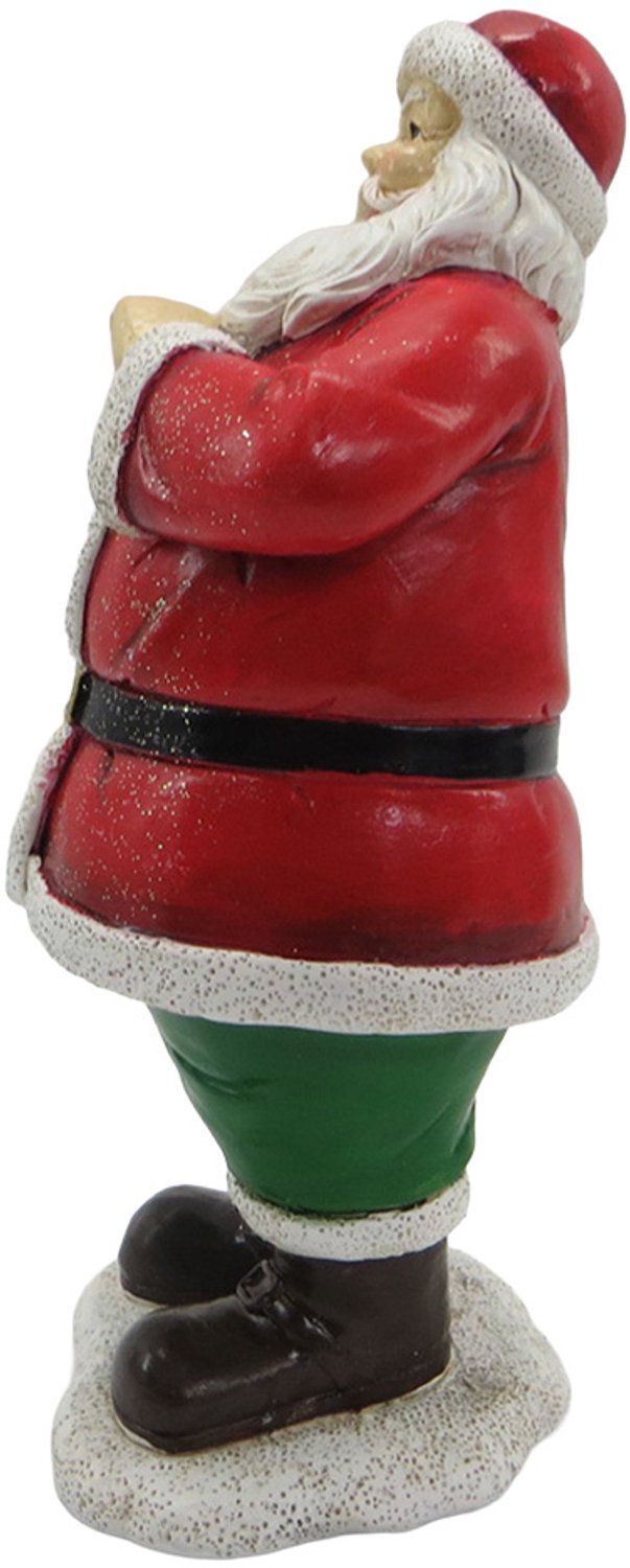 Clayre & Eef Kerstdecoratie Beeld Kerstman 10x9x20 cm Rood Kunststof – foto 2