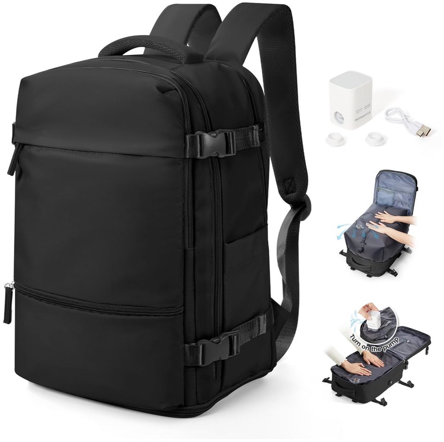 Vacuum Rugzak met Pomp - Waterdichte Handbagage voor Reizen