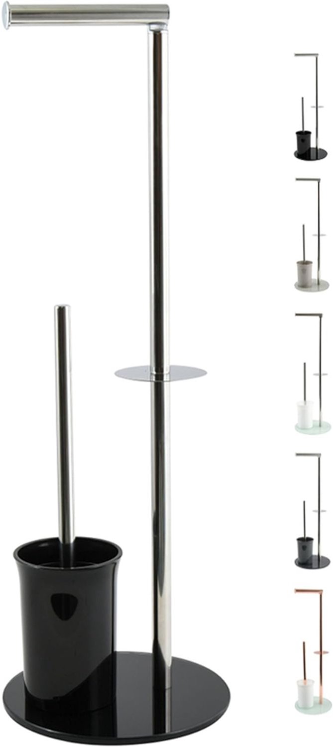 Toiletbutler - Toiletrolhouder Staand - Zwart