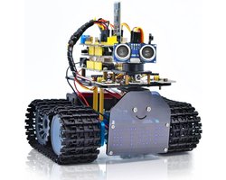 Smart Robot Car Kit voor Arduino IDE, met Line Tracking Module, Ultrasone Sensor, IR Module, Intelligent & Educatief Speelgoedauto Robotic Kit voor Kid Teen Adult