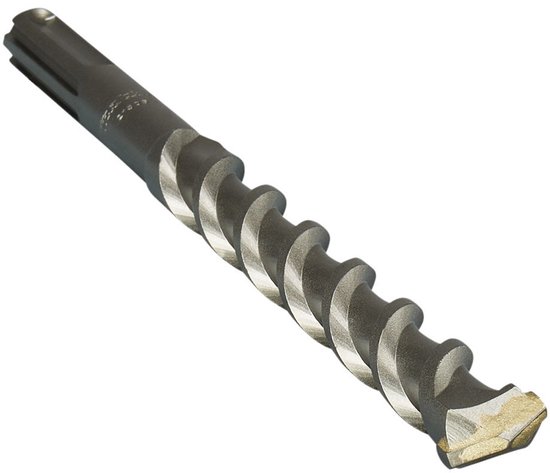 Makita betonboor 24x340mm met donkergrijze spiraal en geharde boorpunt.