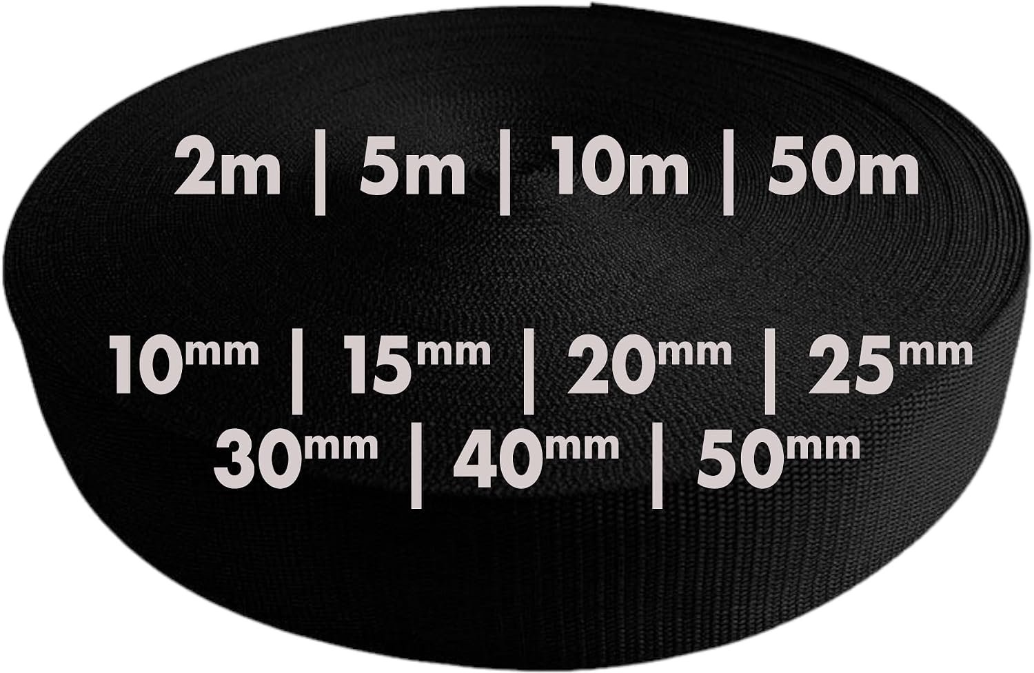 2m 5m 10m 50m, breedte 30mm, 2 meter