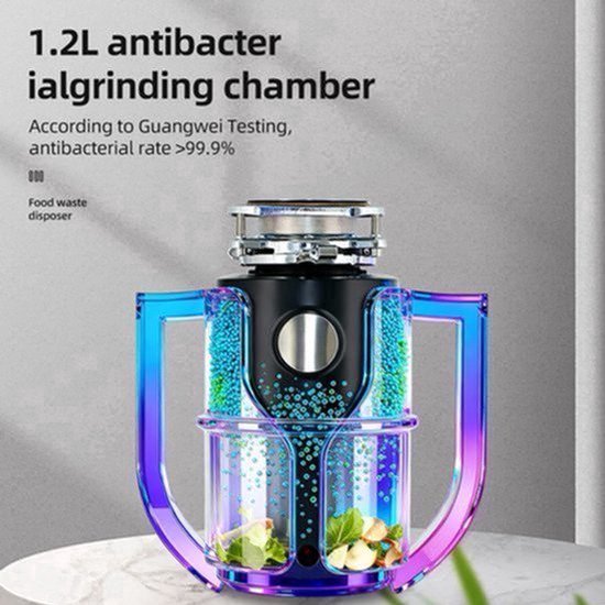Voedselafvalverwijderaar - Air Switch Grijs - 560 W - 1200 ml Maalkamer - RVS - Keukenapparatuur — afbeelding 4