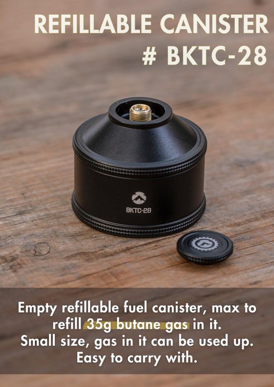 Lege Navulbare Gaspatroon voor Camping met EN417 Lindal Ventiel, 35g — afbeelding 2
