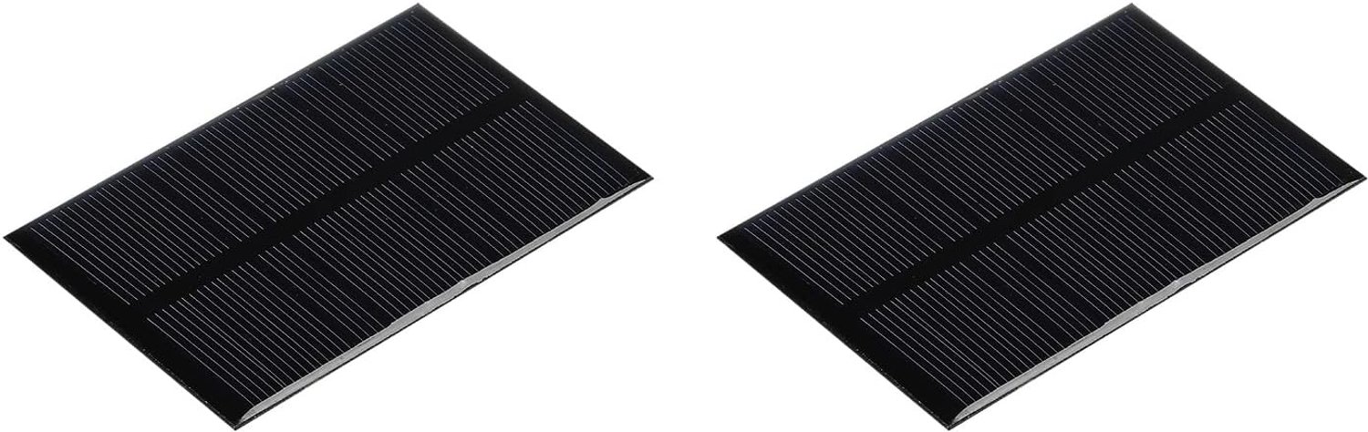 Zonnepaneel mini 84,5 mm x 55,5 mm - polykristallijn silicium - 5,5 V, 120 mA - ideaal voor doe-het-zelfprojecten - 2 stuks - ServiceTopper