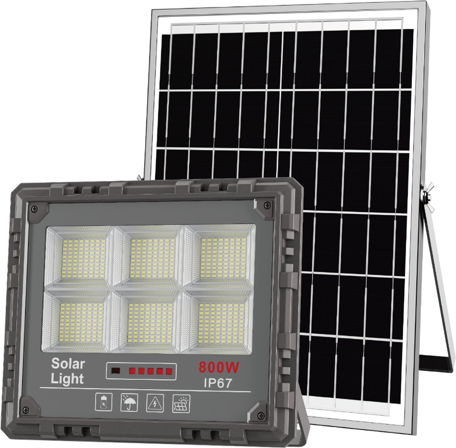 Solar buitenlamp - Monokristallijn zonnepaneel - LiFePO4-accu - Jortan Tech