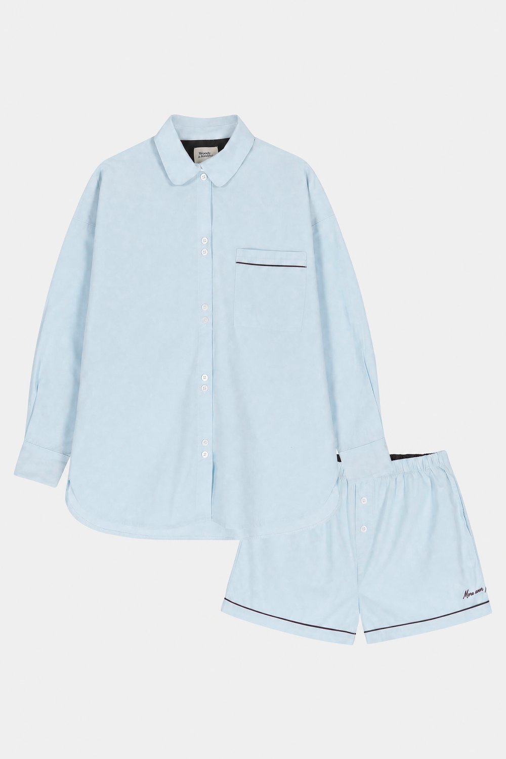 Woody x Kirilov Dames Pyjama - kort - blauw