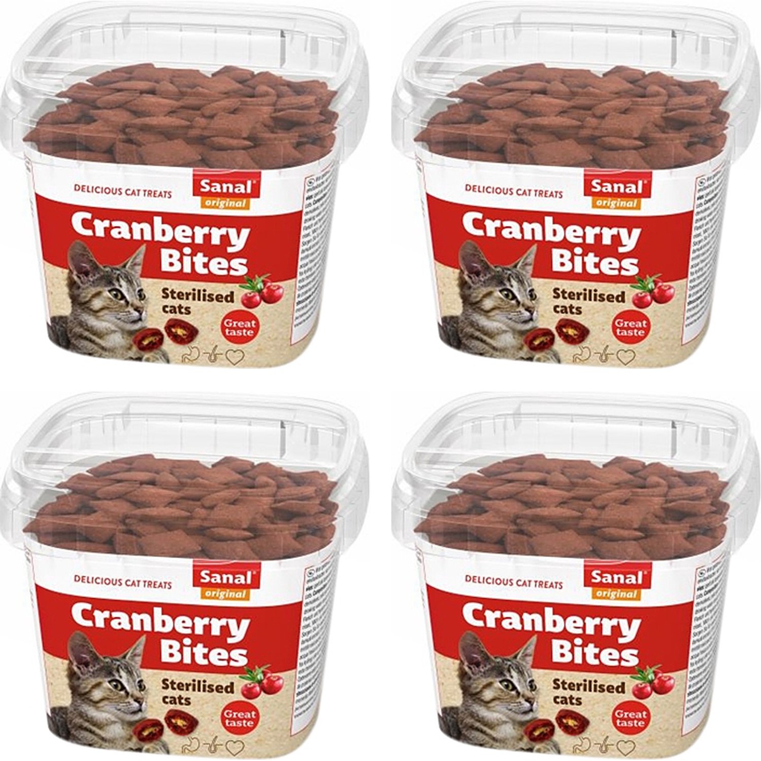 Kattensnoep Sanal - Cranberry Kip - 4 stuks - Multipack