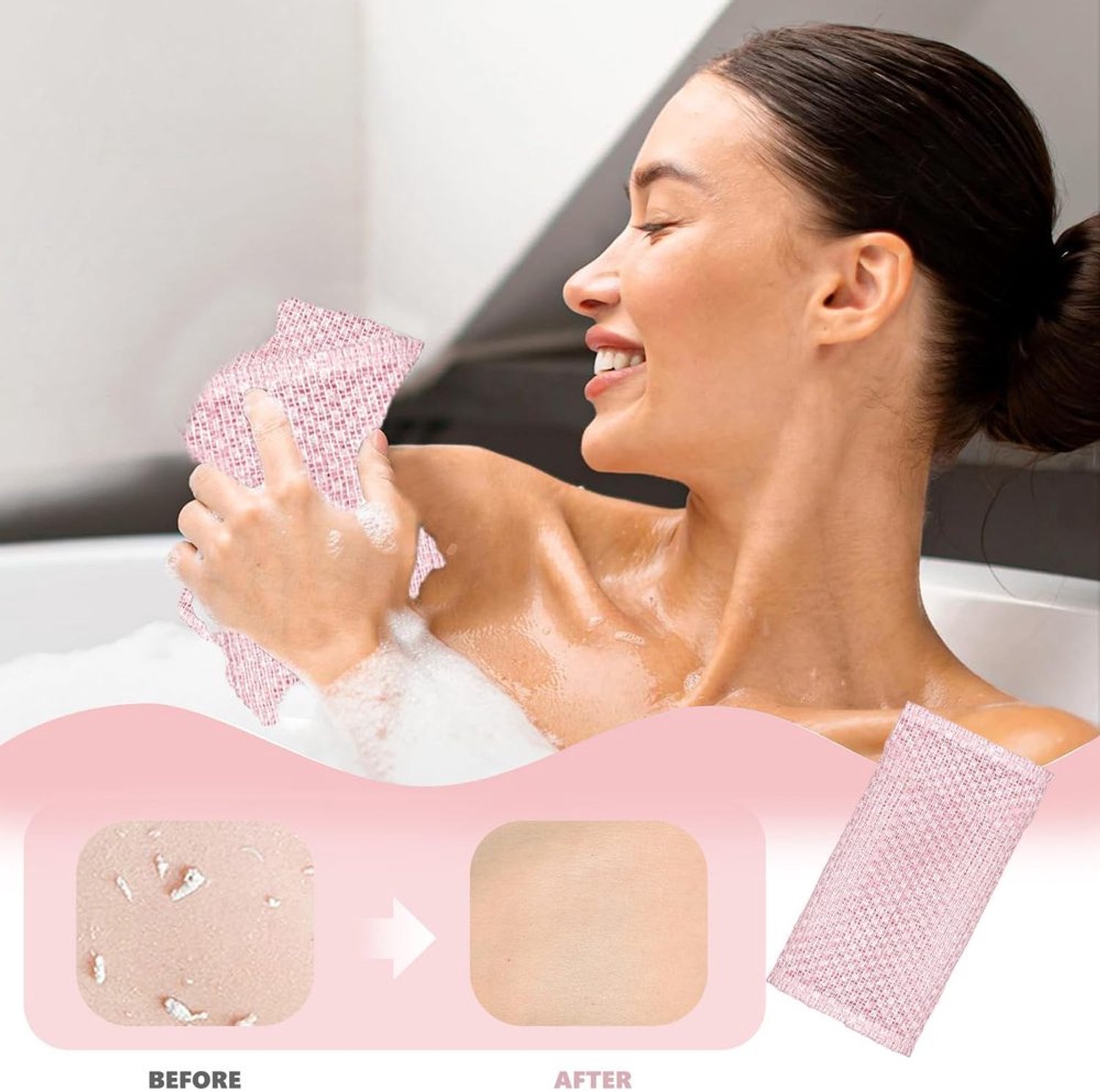 Set van 2 Japanse Peeling Handdoeken voor Diepe Reiniging