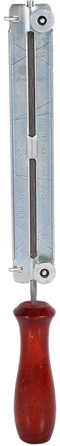 Zaagkettingvijl set - 3x Vijl 4.0mm/4.8mm/5.5mm - Houten Handvat - Hoogwaardig Staal - Roestvrij - Duurzaam - Kettingzaagvijl