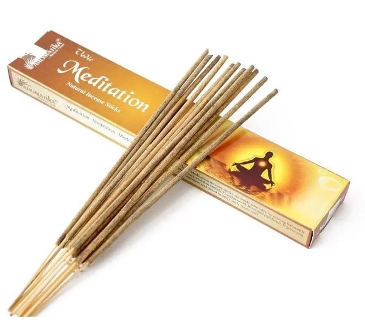 AUM Fragances 2 stuks Natuurlijke wierook - Vedische MEDITATIE - concentratie 2x12 stokjes naturel