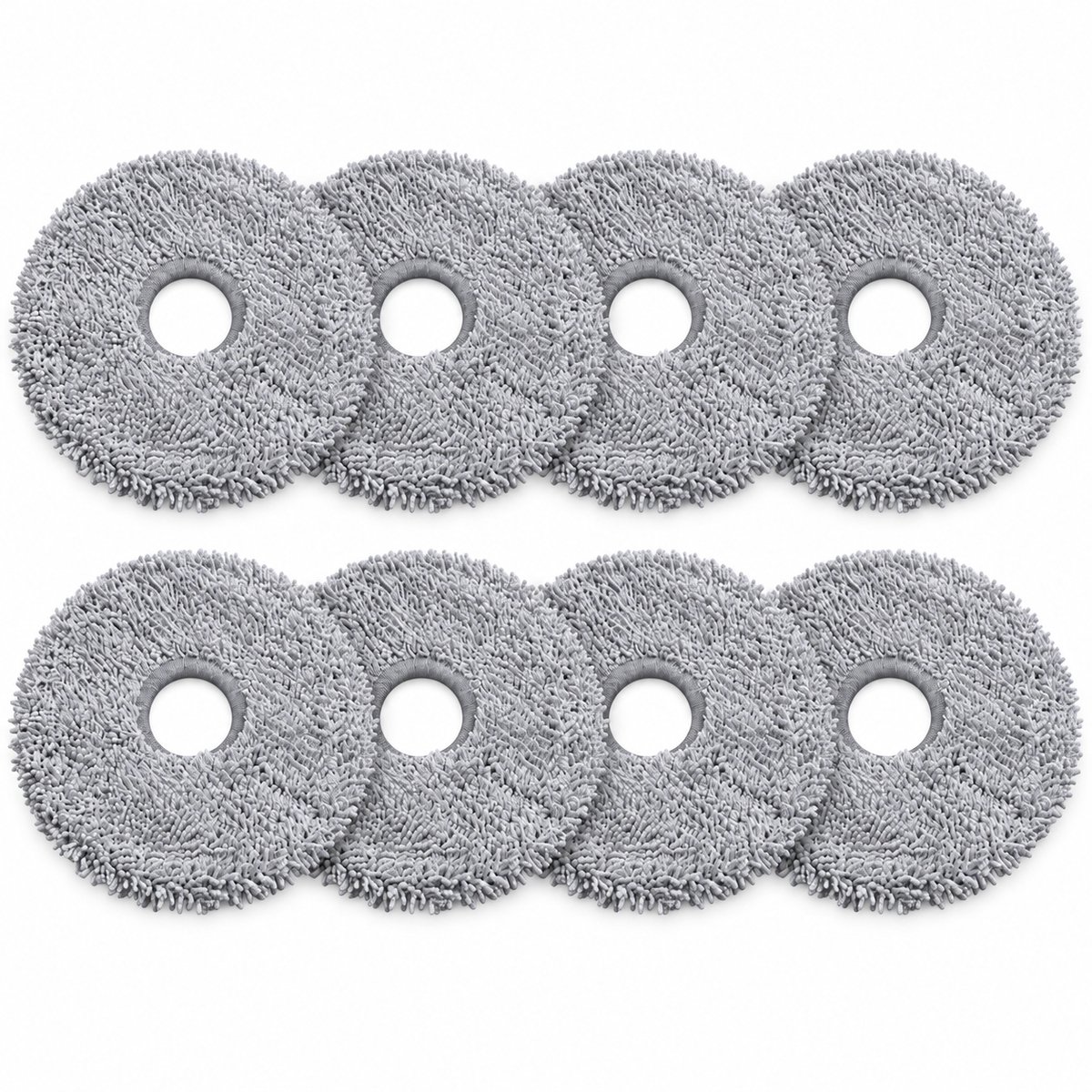 Dweilpads Geschikt voor Dreame L10s Ultra, L10 Ultra, L10s Pro & Xiaomi X10+ - 8 Stuks - Mop Pads - Stofzuiger Accessoires - Grijs