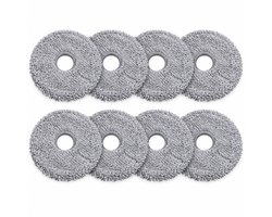 Dweilpads Geschikt voor Dreame L10s Ultra, L10 Ultra, L10s Pro & Xiaomi X10+ - 8 Stuks - Mop Pads - Stofzuiger Accessoires - Grijs