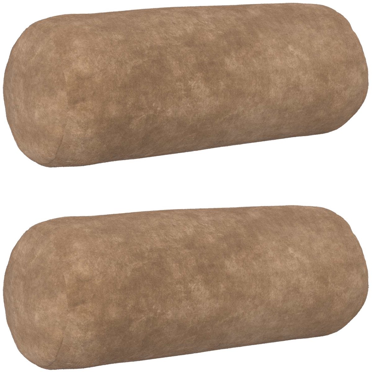 vidaXL Dekenkussen - 2 - st - HEERLEN - Taupe - Diam. - 15 - x - 40 - cm