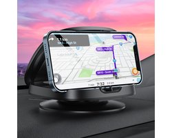 Mobiele telefoonhouder voor in de auto - 360° draaibaar - voor auto - dashboard - auto - telefoonhouder met kleefvoet - voor iPhone 16/15/14/13/12 Pro Max/12/XS/XR/8 - Samsung Galaxy - smartphone