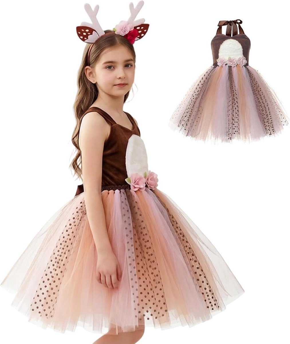Tutu Jurk Meisjes Cartoon Bloemen Tule Rok Cosplay Kostuum