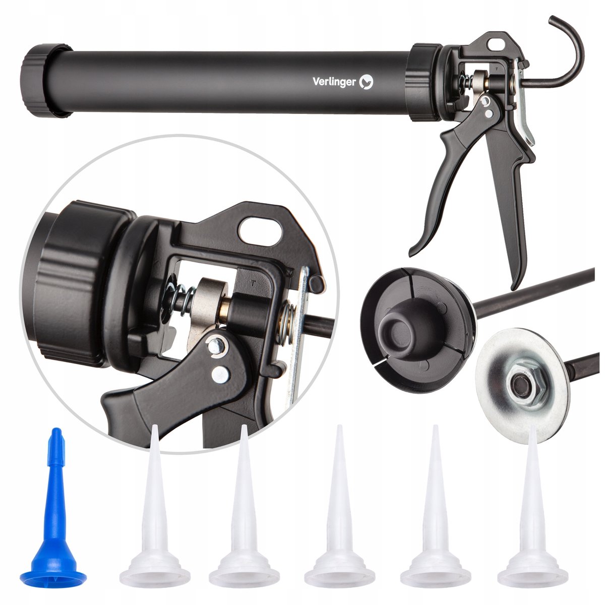 Verlinger VCGS-110 Pro Kit: Kitpistool 3000N voor Kitkokers & Zakken