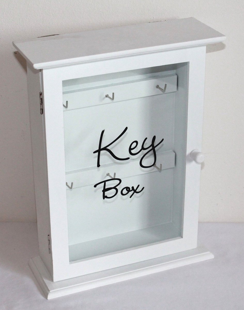 Sleutelkast Lemgo Box 04 - Wit Hout