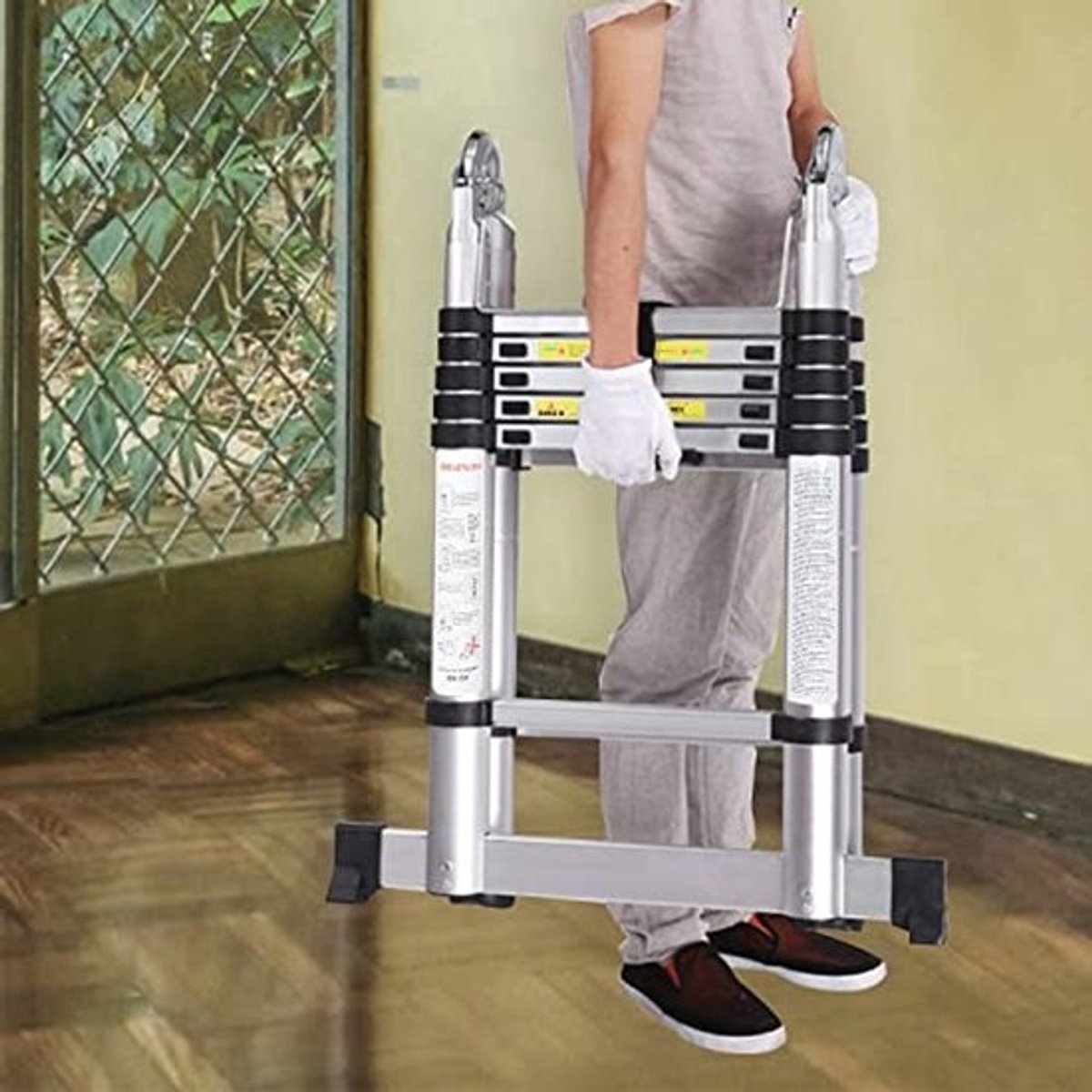 Telescopische antislip-vouwladder 150 kg - Multifunctionele aluminium huishoudladder