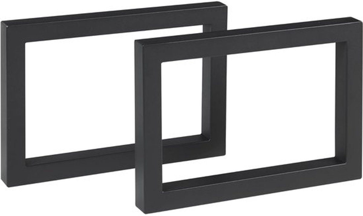 Tafelpoten - zwart - 35 x 50 cm - verstelbare hoogte - 2 stuks - gepoedercoat staal