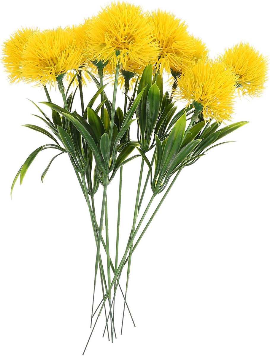 10 Stuks Nepbloemen Kunstmatige Paardenbloem Decoratie Realistische Faux voor Huis Bruiloft Feestelijke Arrangementen Onderhoudsvriendelijk