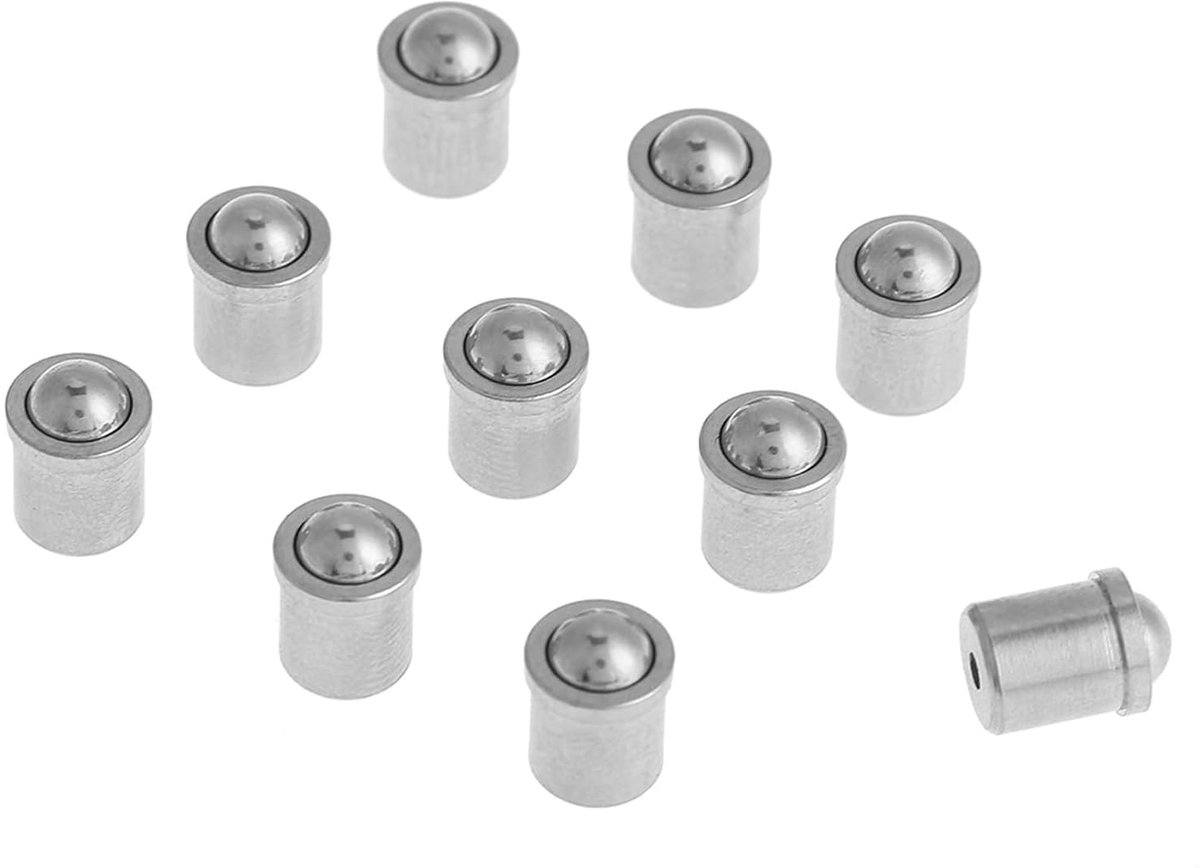 10PCS kogelplunjer, roestvrijstalen veerplunjer met hoge sterkte, veerbelaste plunjer, kogelveerplunjer voor klemmen voor mechanische apparaten