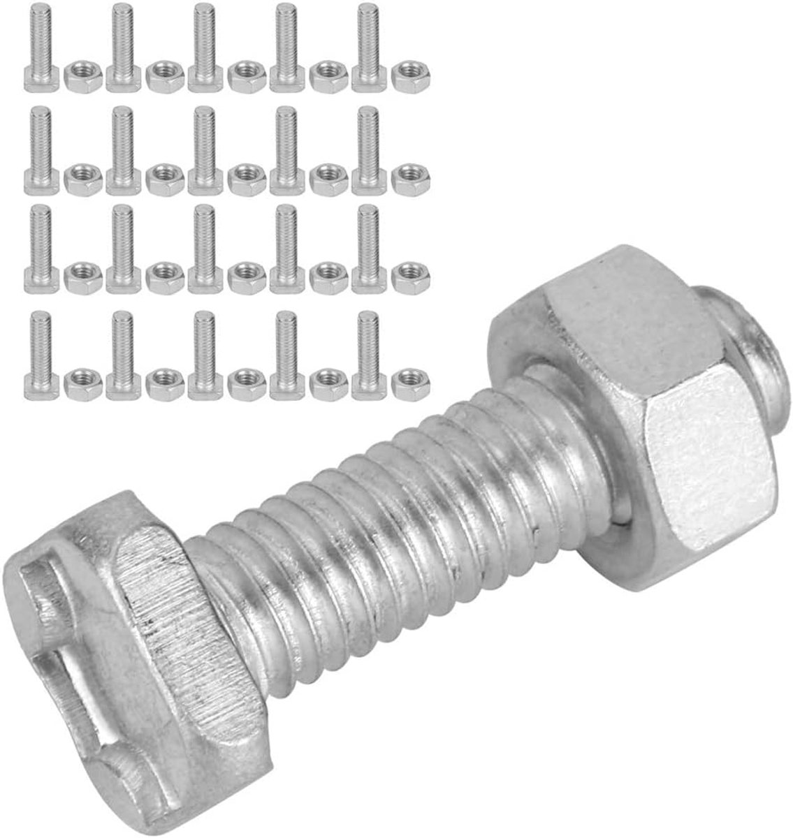 Moeren 20 Set, 22mm M6x22 Bouten en M6 Moeren Stevige Hoge Sterkte Aluminium Moer Bouten Set Gereedschapsaccessoire voor Kas Serre