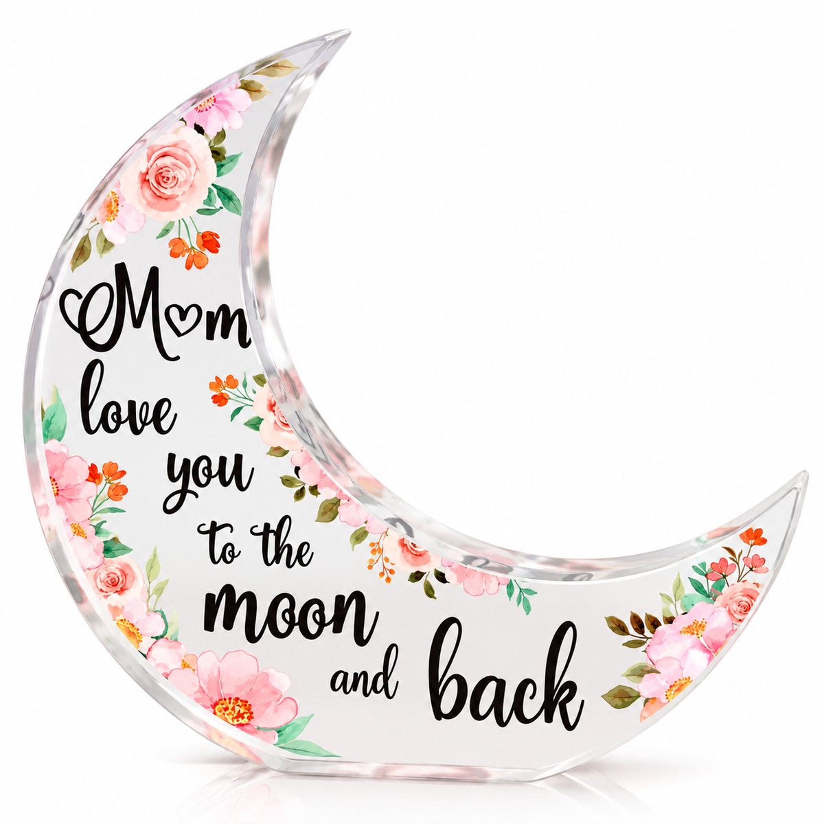 Nina’s Giftshop® Maan Decoratie Mama – Cadeau voor Moeder – Moederdag Cadeau – Cadeau voor Mama – Love You To The Moon And Back – Woondecoratie – Cadeau voor Vrouw – Verjaardagscadeau – Kerstcadeau