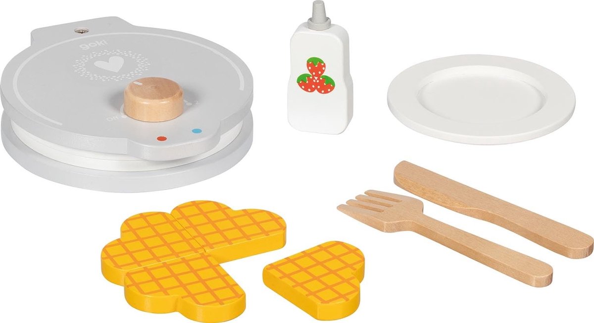 Houten Wafelijzer Speelset met Toebehoren