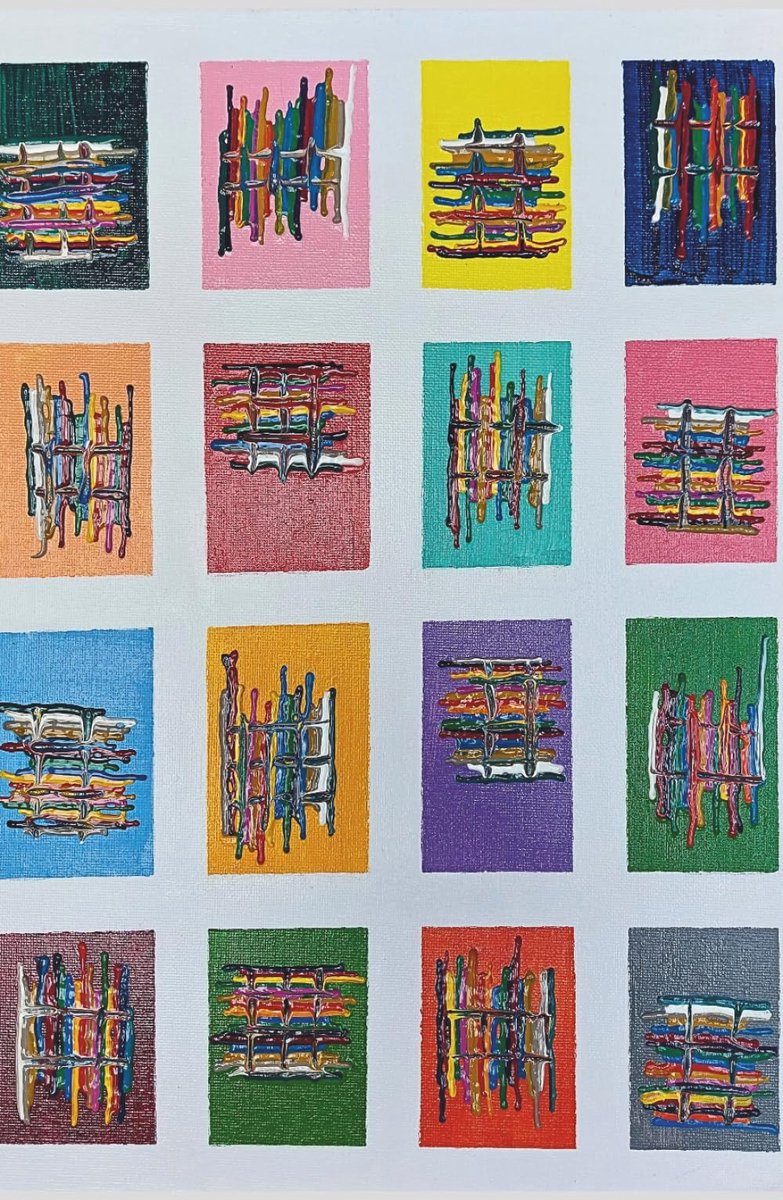 Recurring Patterns: Abstract Notebook A5 - Full-Color Artistic Margins Based on Original Artwork - ShopVlot