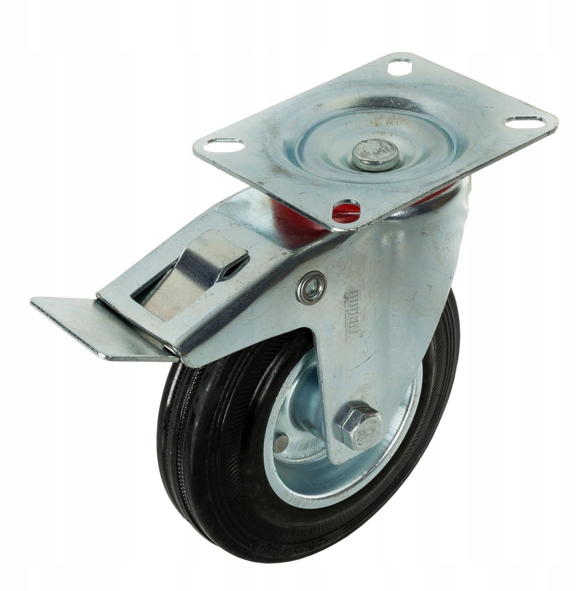 Zwenkwiel 125mm met Rem - 100kg Draagvermogen