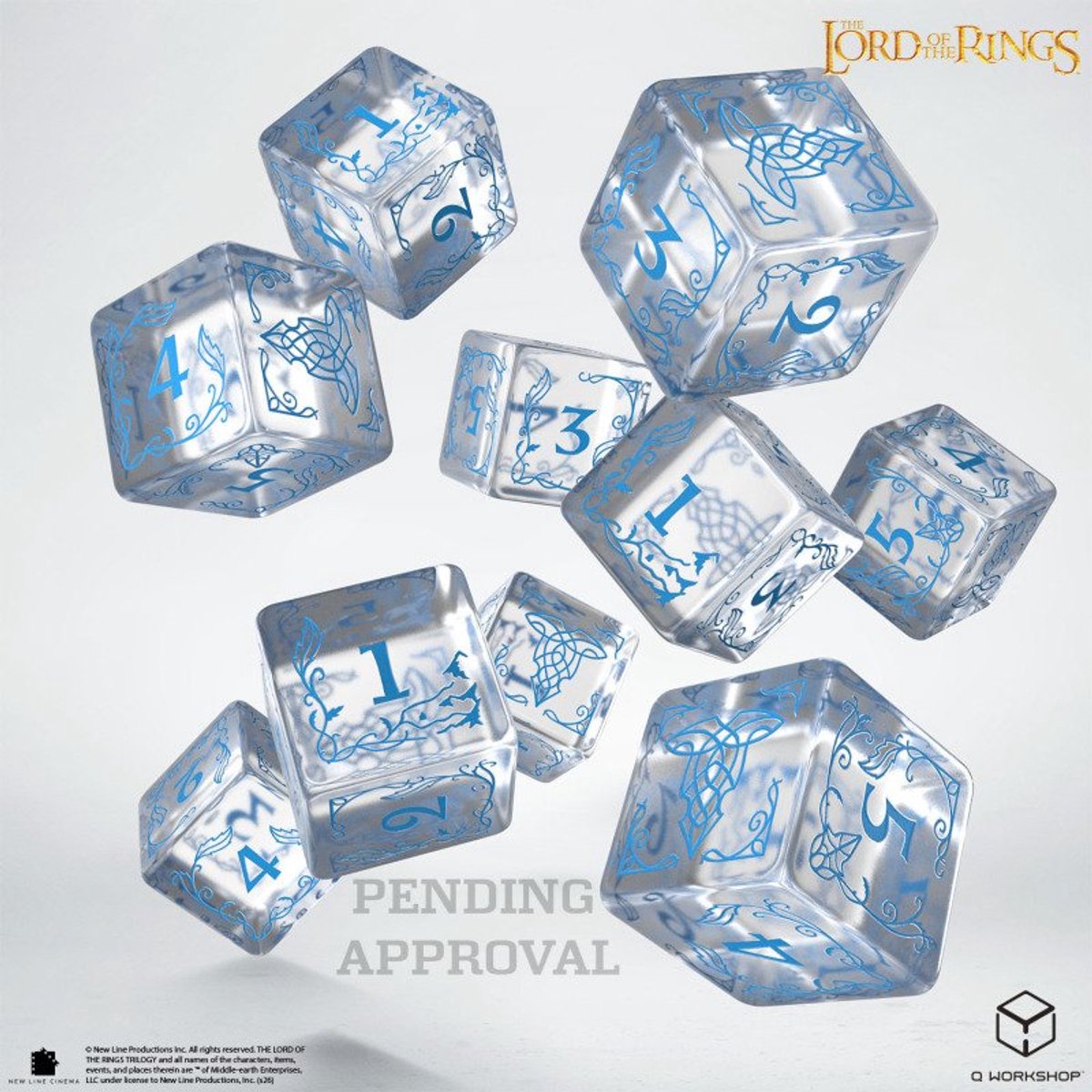 Q-Workshop The Lord of the Rings: Rivendell 10xD6 Dice Set - Water.