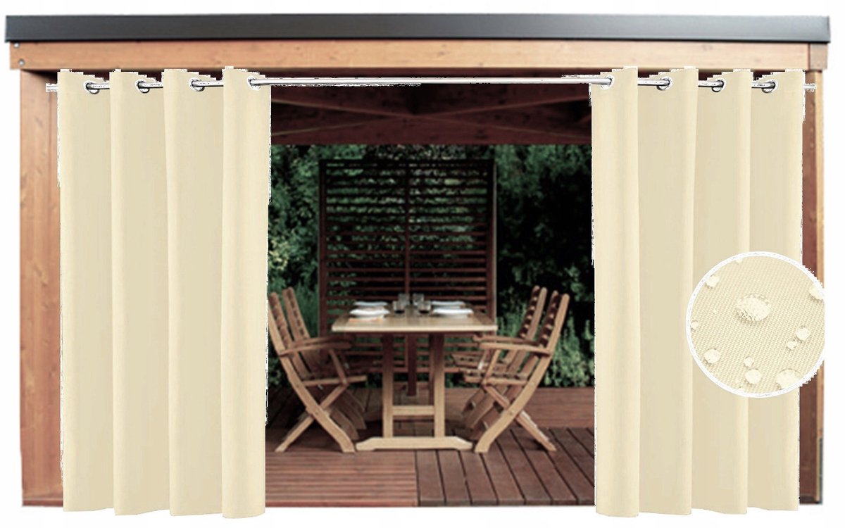 Waterdichte Terrasgordijn 155x220 cm voor Tuinhuis, Terras & Balkon