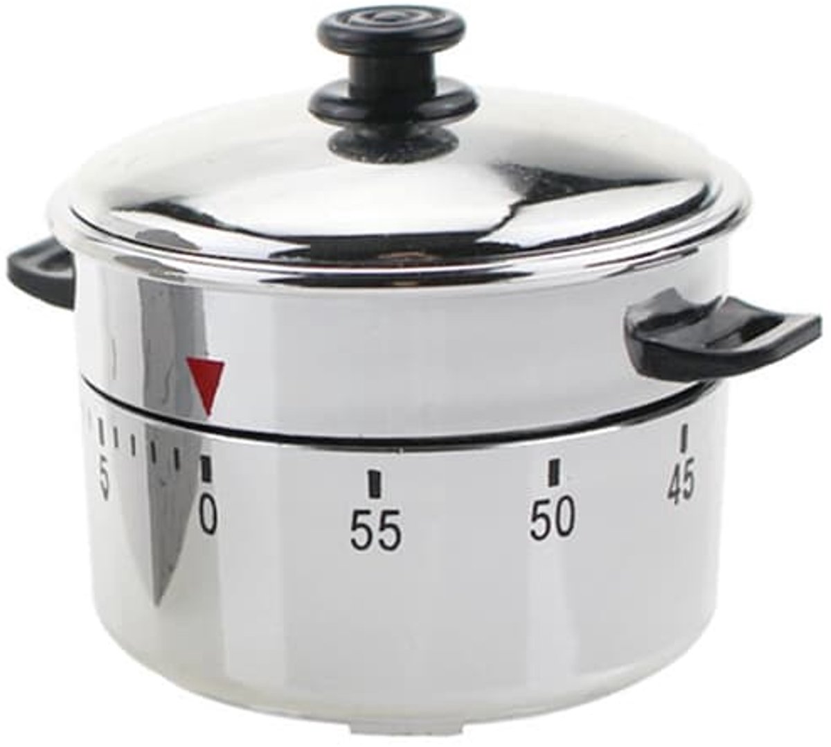 Kooktimer, mechanische timer, plastic timer, geschikt voor in de keuken.